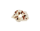 Hair Scrunchie with Bear Print and Lace Trim 1