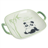 Square Panda Serving Dish with Handles - MIDI