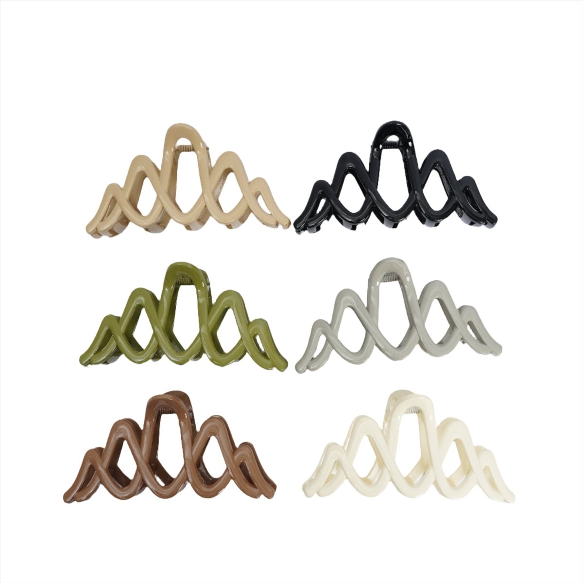 Plastic Hair Claws in Various Colors 2