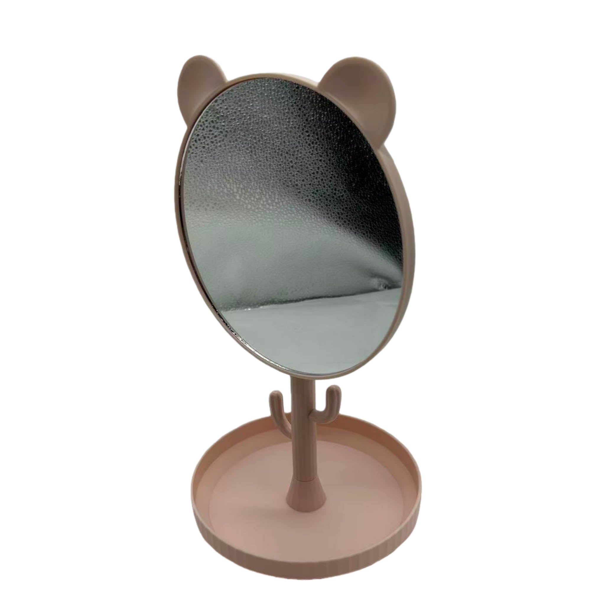 Table Mirror with Bear Design and Multi-use Hooks 3
