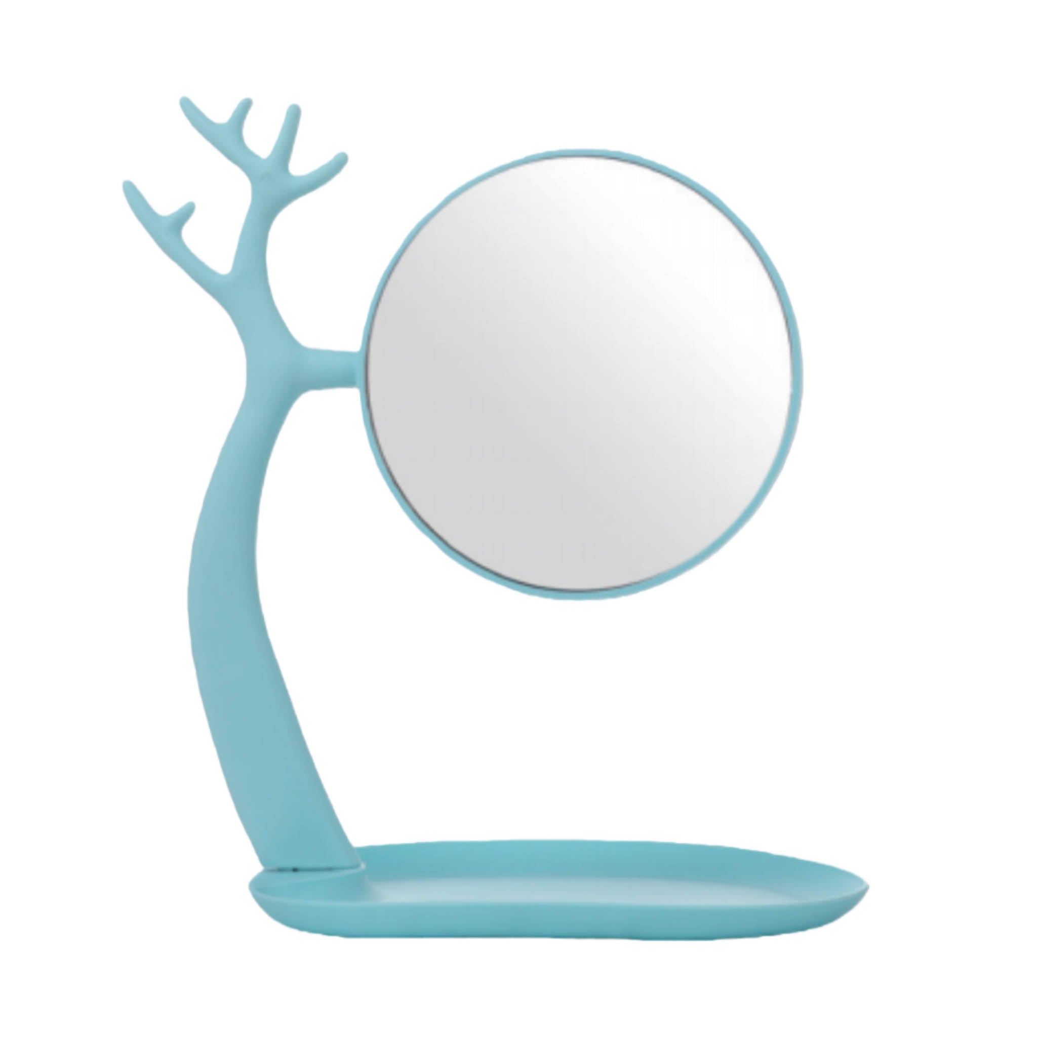 Blue Tree-Shaped Table Mirror with Tray Base 1
