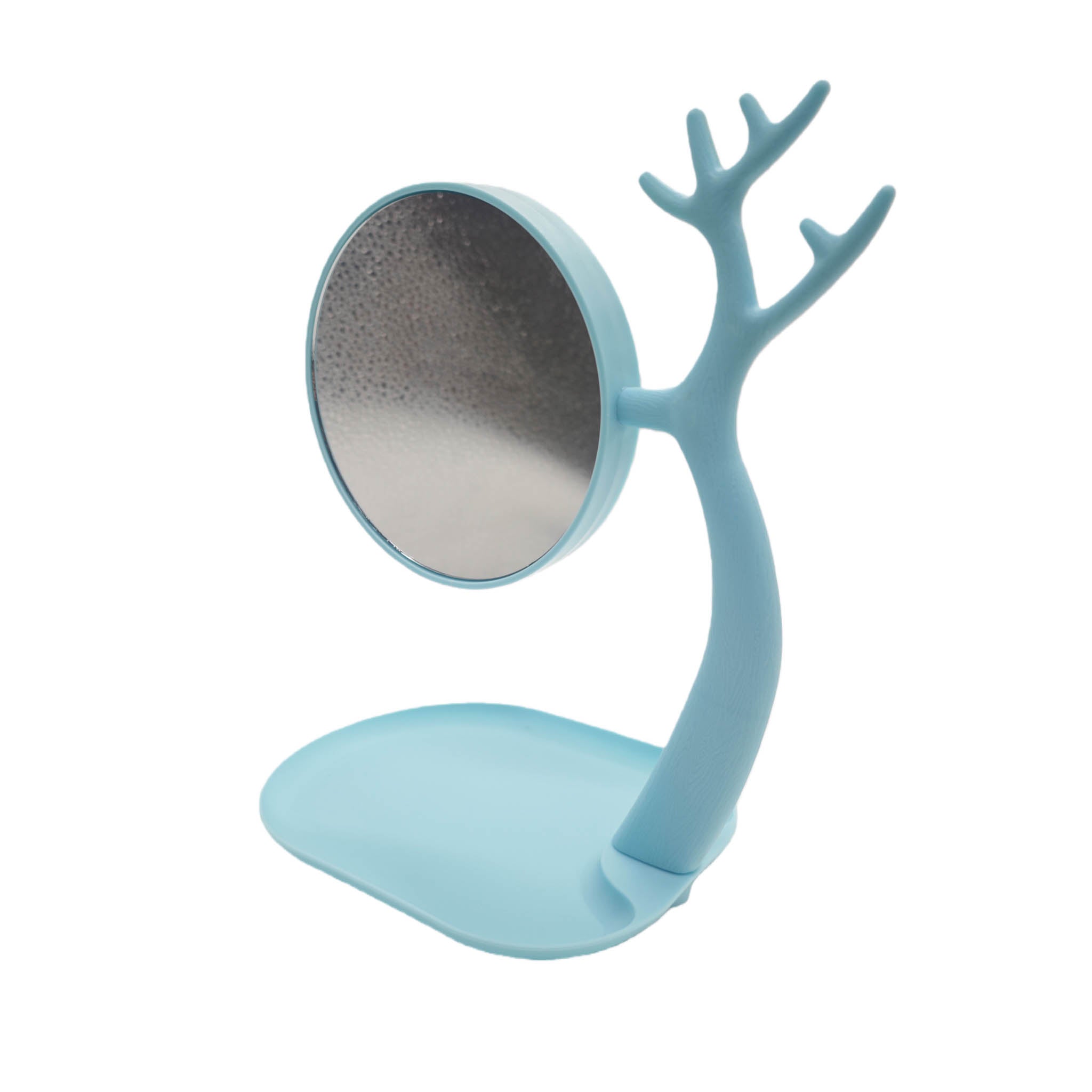 Blue Tree-Shaped Table Mirror with Tray Base 4