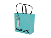 Turquoise "Good Luck" Gift Bag - MIDI