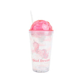 Unicorn Pink Glitter Tumbler with Straw - MIDI