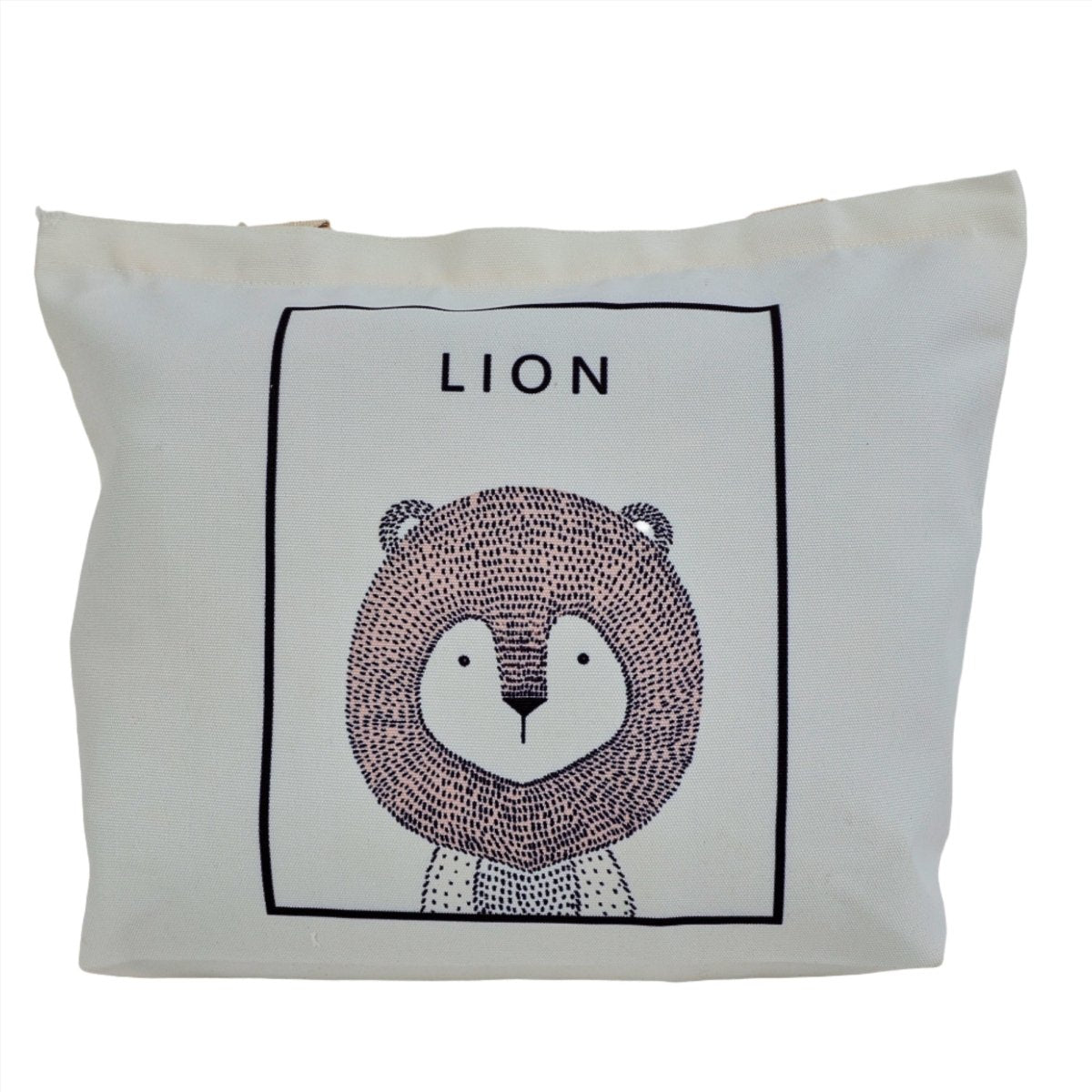 Canvas Tote Bag with Bear or Lion Design 3