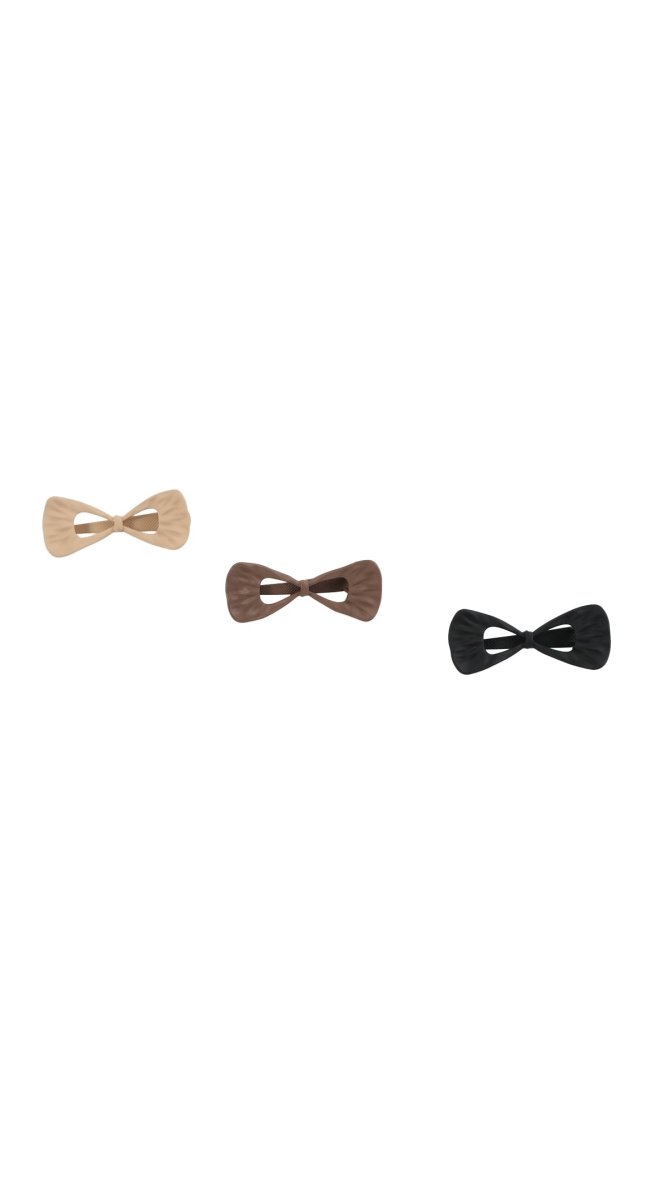 Neutral Color Bow Hair Clips 2