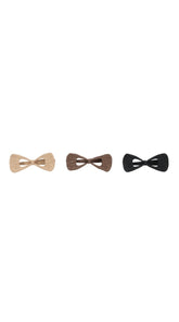 Neutral Color Bow Hair Clips 1
