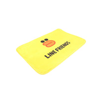 Yellow floor mat with duck icon and LINE FRIENDS logo, diamond view