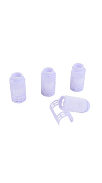 Hair styling curler rollers, light purple, with clip holder pieces