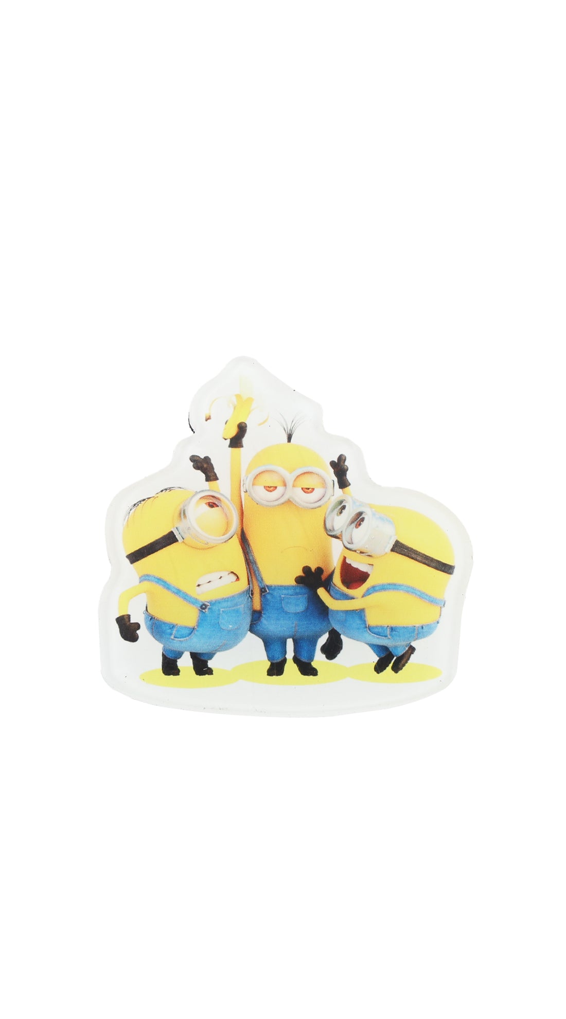 Minions fridge magnet featuring three yellow minion characters