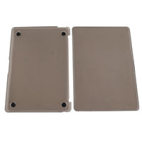 15.6-inch hard shell laptop case, matte gray, rounded corners, corner snap holes