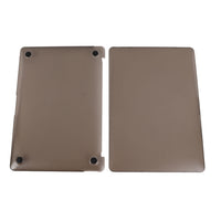15.6-inch hard shell laptop case, matte gray, corner snap holes, front and back