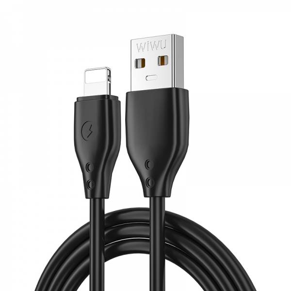 كابل شحن (WI-C001 ويوو) USB إلى لايتنينج 2.4A بطول 1 متر - أسود.
