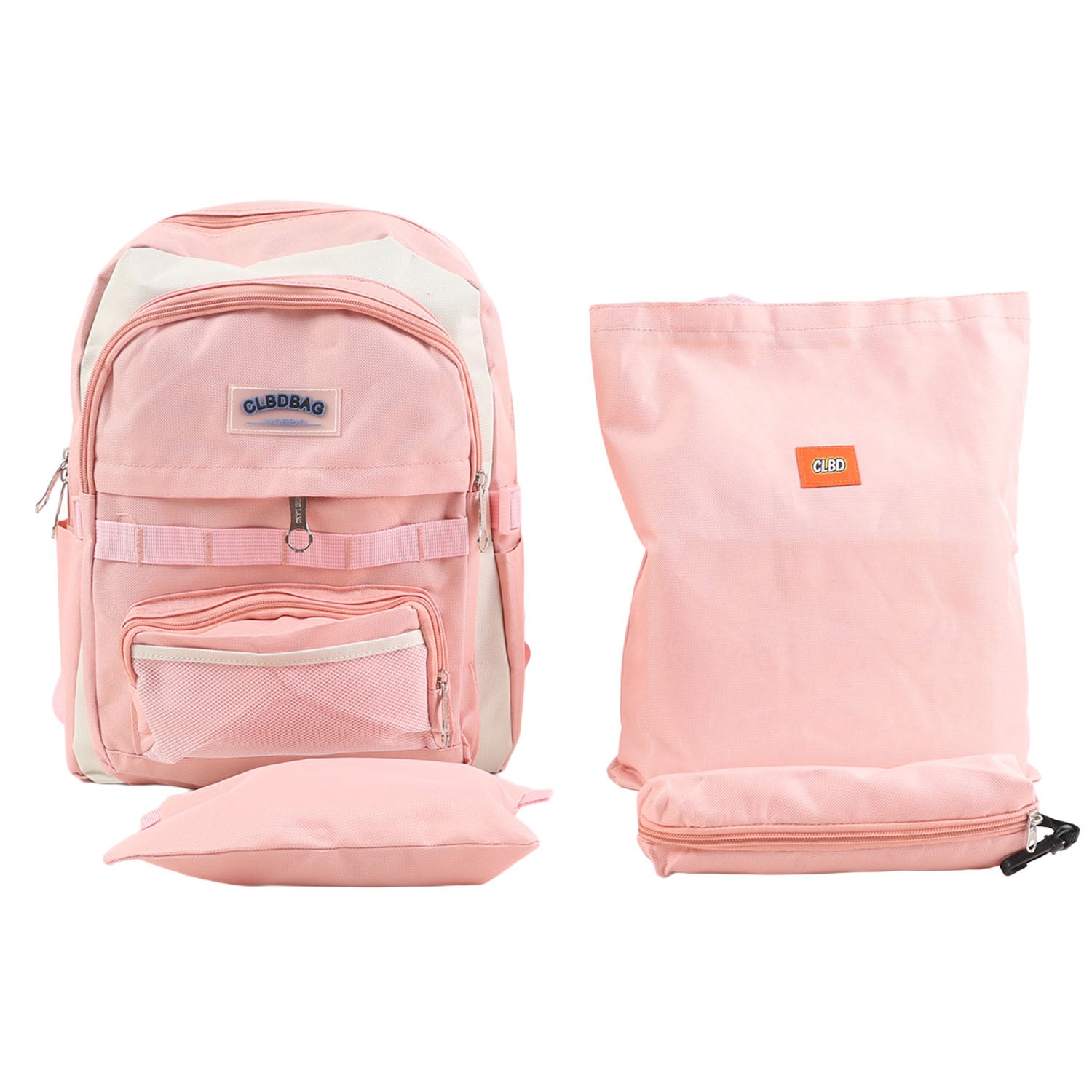 Net pocket 4-piece school bag/Mixed