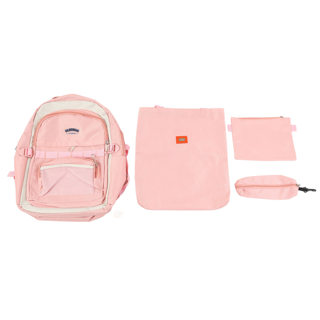 Net pocket 4-piece school bag/Mixed