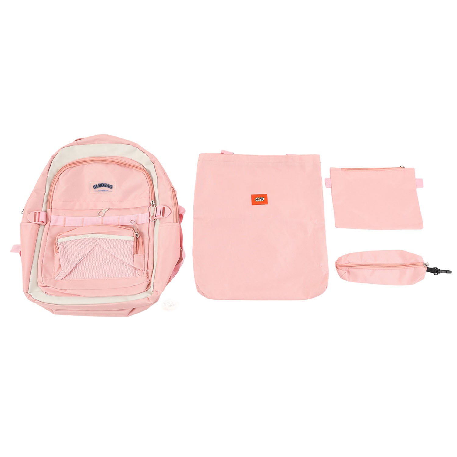Net pocket 4-piece school bag/Mixed