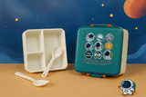 1300ml Astronaut square with cutlery lunch box /mixed - MIDI