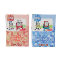 Kids mini easel drawing set boxes in pink and blue with markers