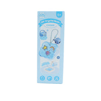 Blue DIY crystal resin charm kit box with pendant chain and cookie shape charms