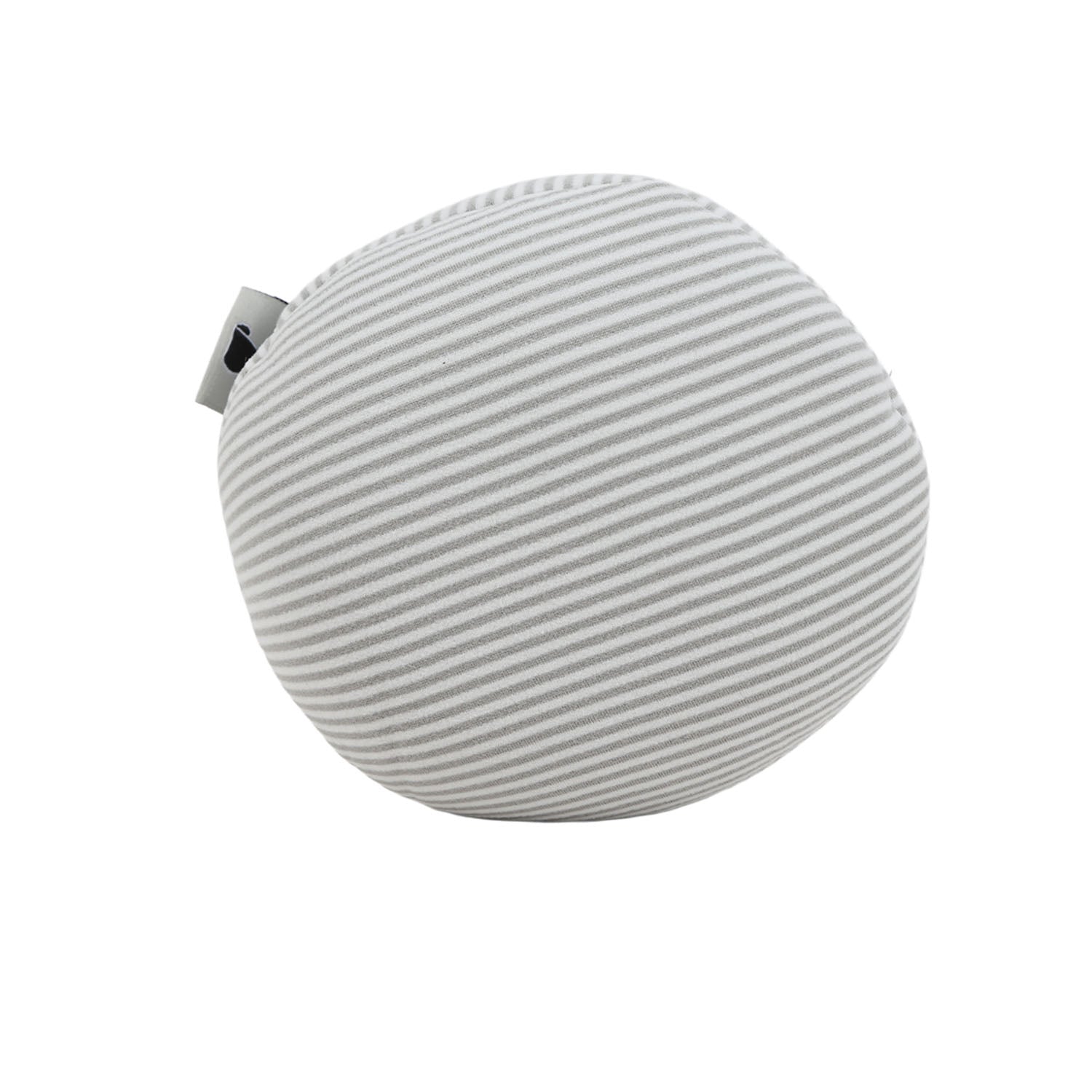 Striped eye mask with round padded design and small side loop