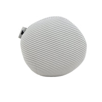 Striped eye mask with round padded design and small side loop
