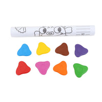 Height chart roll-up painting set with rolled chart and colorful triangle cutouts