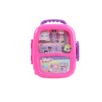 Pink and purple stationery set case with sticker sheets inside