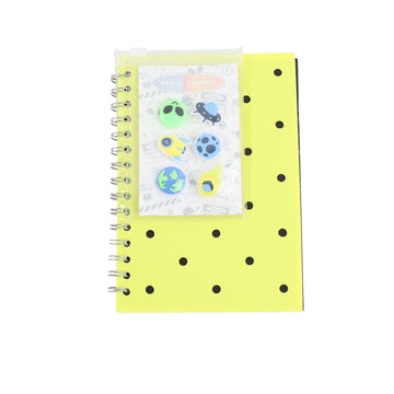 Spiral Notebook & Charms 80g 80sheetswith display