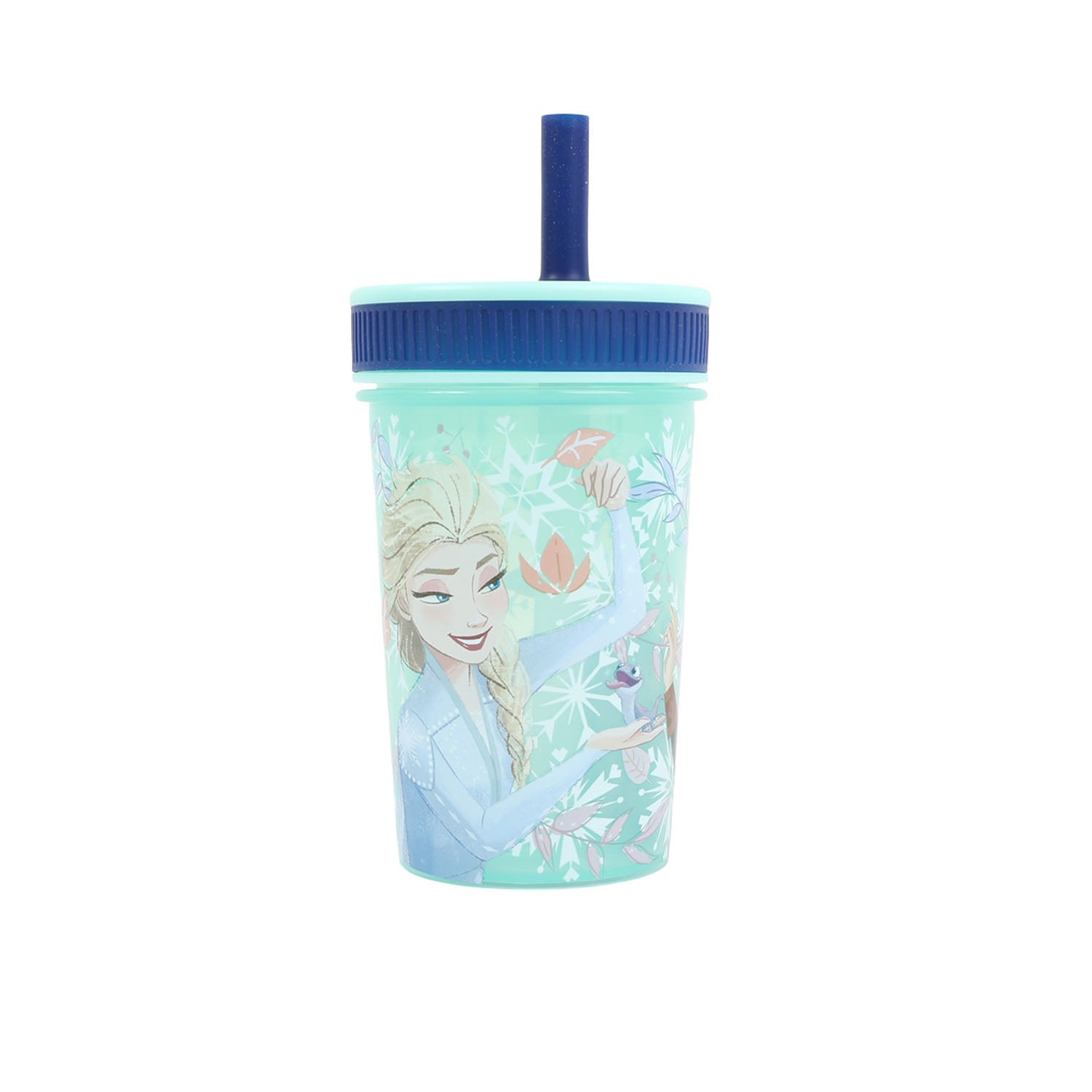 SILICONE STRAW TUMBLER FROZEN SNOWY TALE