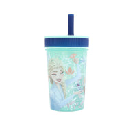 SILICONE STRAW TUMBLER FROZEN SNOWY TALE