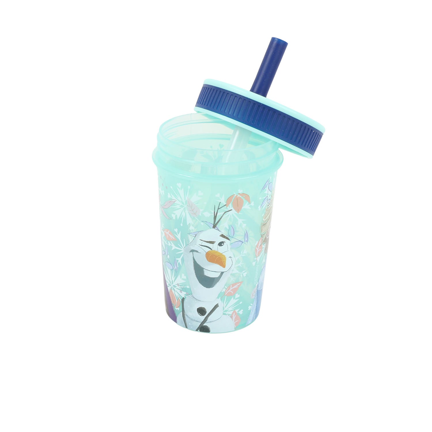 SILICONE STRAW TUMBLER FROZEN SNOWY TALE