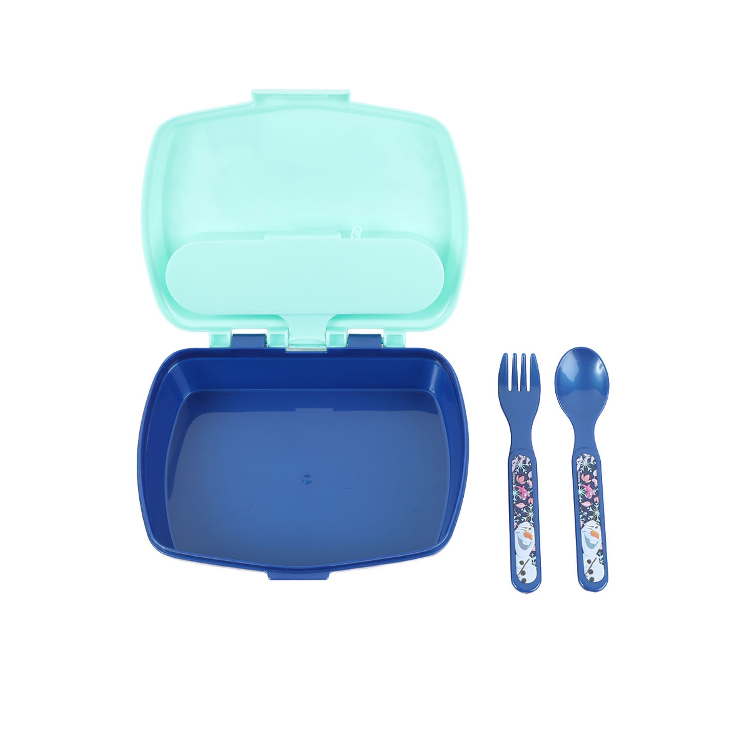 SANDWICH BOX WITH CUTLERY FROZEN SNOWY TALE