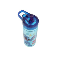 Large light-blue water bottle with flip straw lid and Stitch graphic, blue accents
