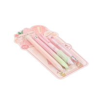 4-piece grapefruit gel pen set in blister; includes green and pink gel pens