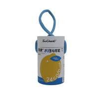 24-color water-based marker set with blue carrying loop and cylindrical holder