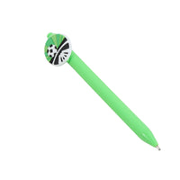 Green football ballpoint pen with black-and-white soccer ball top