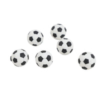 Set of soccer ball-shaped erasers, white with black pentagon patches