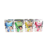 Assorted Smart Sand pouches set of 4 in blue, green, yellow, and red