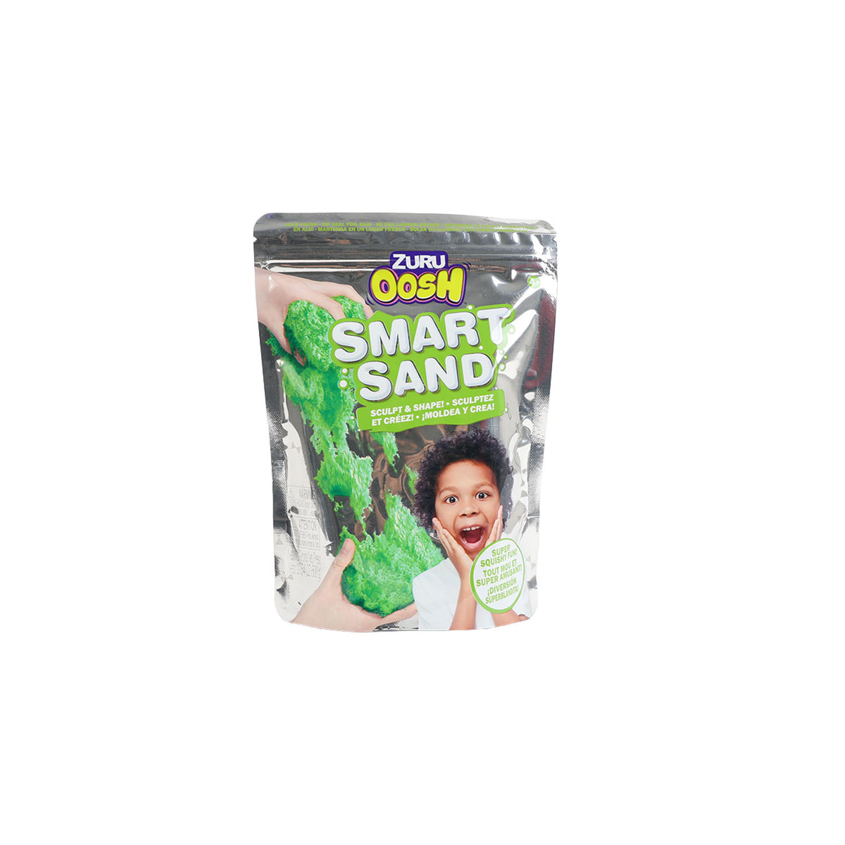 Smart Sand pouch with green sculpting sand