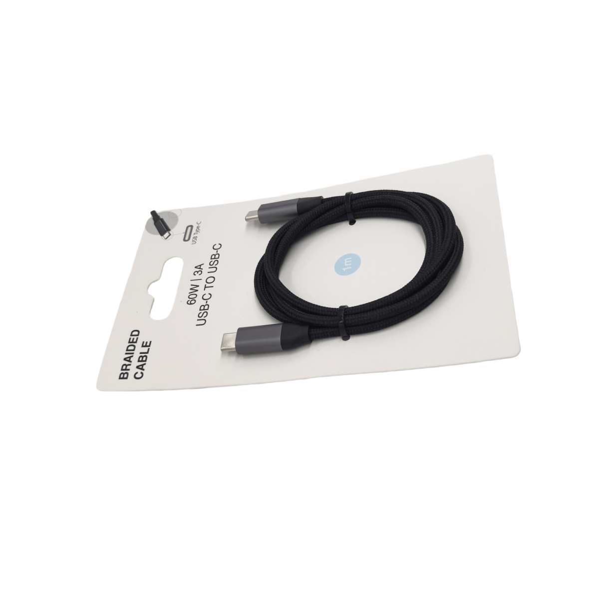 1m Braided USB - C Cable - 60W Fast Charging - MIDI