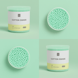 200 Pcs Soft Cotton Swabs - Natural Cotton - MIDI