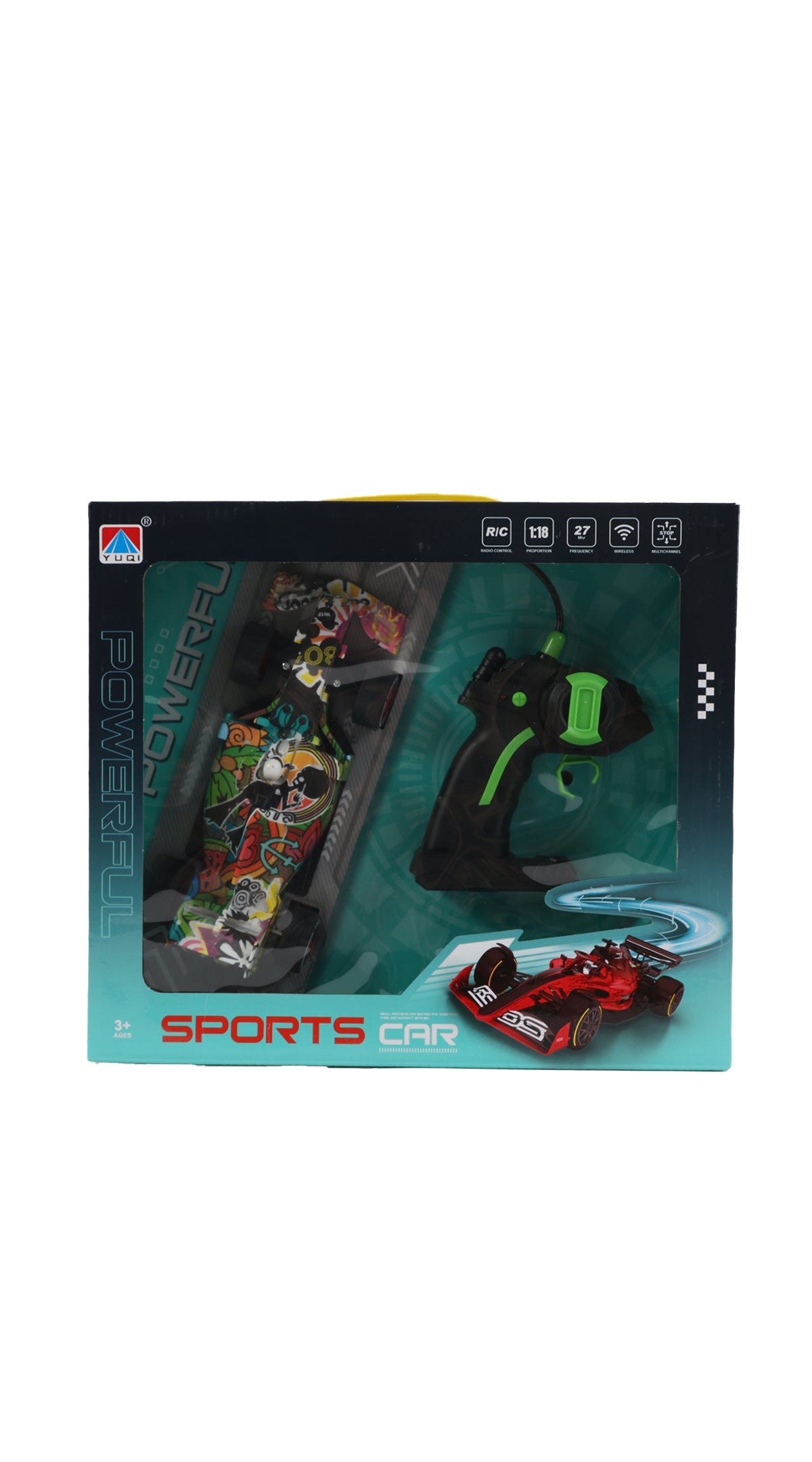 1:18 four-way remote control graffiti equation car