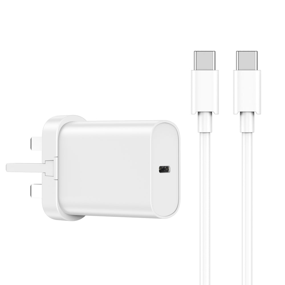 شاحن جداري سريع الشحن 20 واط من ويوو (Wi-U001) مع كابل USB-C إلى لايتنينج أبيض
