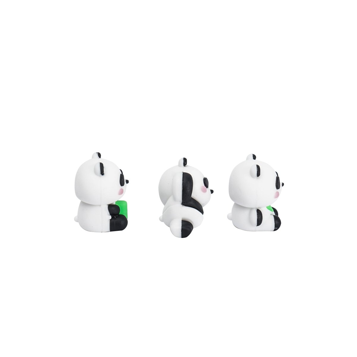 3 Cute Little Panda Figurines - MIDI