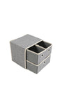 3 - Drawer Fabric Organizer Grey - MIDI