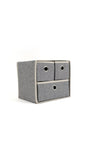 3 - Drawer Fabric Organizer Grey - MIDI