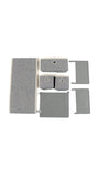 3 - Drawer Fabric Organizer Grey - MIDI