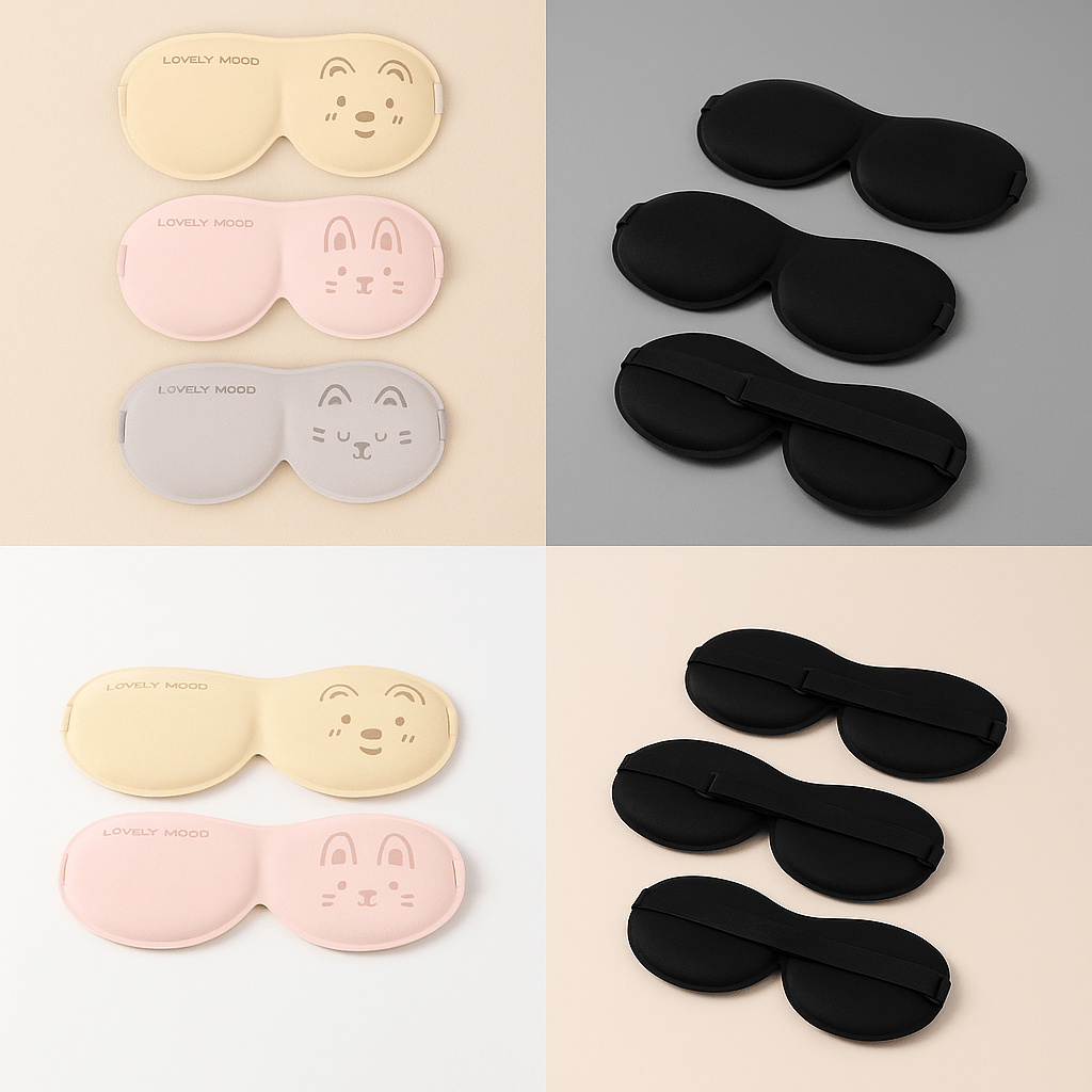 3 - Pack Cute Sleep Mask Set - MIDI