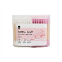 Cotton swabs in clear bag with pink tips, in storage (300 pcs)