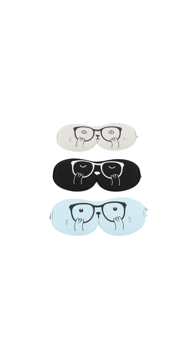 3D Eye Covering for Sleeping, Fun Print, Assorted Colors 2